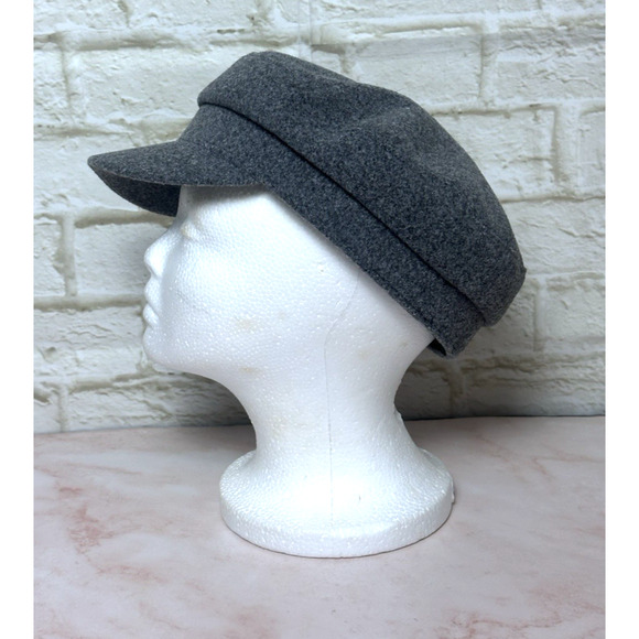 Women's Hat Gray News Boy Fiddler Sailor‎ Gray Cap - Picture 10 of 14